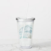 De moderne Natuur van de Waterverf laat het avontu Acryl Drinkbeker (Achterkant)