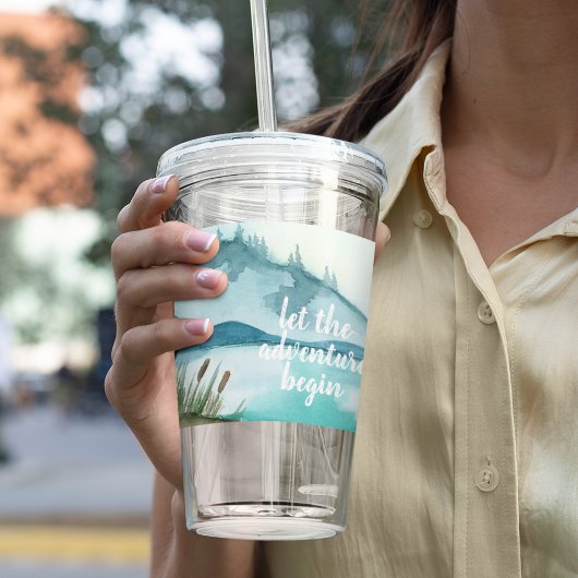 De moderne Natuur van de Waterverf laat het avontu Acryl Drinkbeker