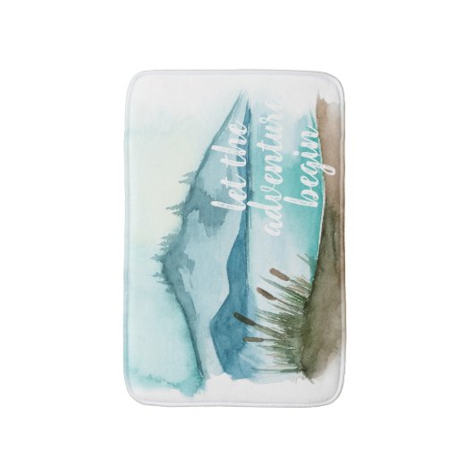 De moderne Natuur van de Waterverf laat het avontu Badmat (Voorkant Verticaal)