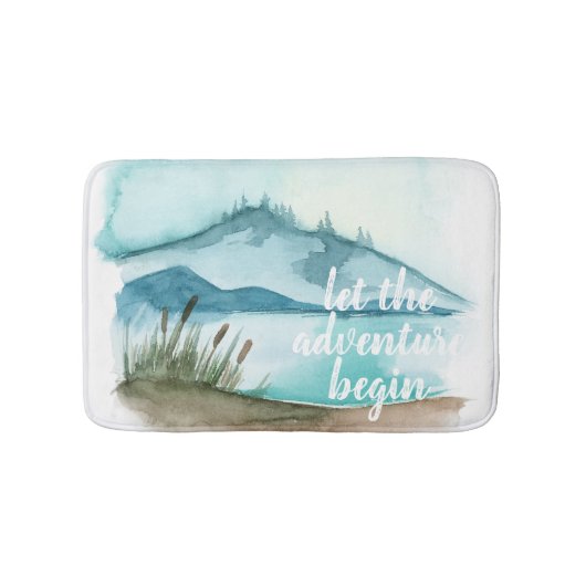 De moderne Natuur van de Waterverf laat het avontu Badmat (Voorkant)