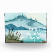 De moderne Natuur van de Waterverf laat het avontu Fotoblokken (Voorkant)