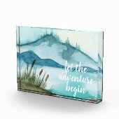 De moderne Natuur van de Waterverf laat het avontu Fotoblokken (Rechts)