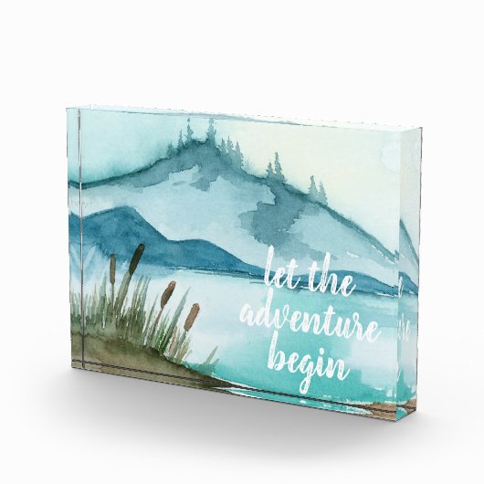 De moderne Natuur van de Waterverf laat het avontu Fotoblokken (Rechts)