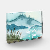 De moderne Natuur van de Waterverf laat het avontu Fotoblokken (Links)