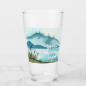 De moderne Natuur van de Waterverf laat het avontu Glas (Voorkant)