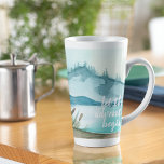 De moderne Natuur van de Waterverf laat het avontu Latte Mok<br><div class="desc">De moderne Natuur van de Waterverf laat het avontuur beginnen</div>