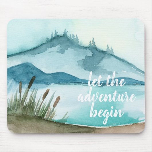 De moderne Natuur van de Waterverf laat het avontu Muismat (Voorkant)