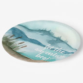 De moderne Natuur van de Waterverf laat het avontu Papieren Bordje (Gekanteld)