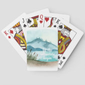 De moderne Natuur van de Waterverf laat het avontu Pokerkaarten (Achterkant)