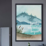 De moderne Natuur van de Waterverf laat het avontu Poster<br><div class="desc">De moderne Natuur van de Waterverf laat het avontuur beginnen</div>