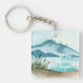 De moderne Natuur van de Waterverf laat het avontu Sleutelhanger (voorkant)