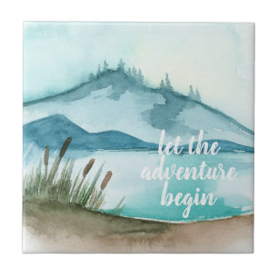 De moderne Natuur van de Waterverf laat het avontu Tegeltje