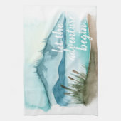 De moderne Natuur van de Waterverf laat het avontu Theedoek (Verticaal)