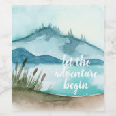 De moderne Natuur van de Waterverf laat het avontu Wijn Etiket (Enkel label)