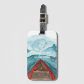 De moderne Natuur van de Waterverf ziet het wereld Bagagelabel (Voorkant (verticaal))