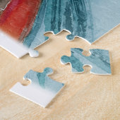 De moderne Natuur van de Waterverf ziet het wereld Legpuzzel (Zijkant)