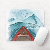 De moderne Natuur van de Waterverf ziet het wereld Muismat (Met muis)