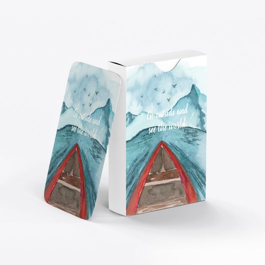 De moderne Natuur van de Waterverf ziet het wereld Pokerkaarten