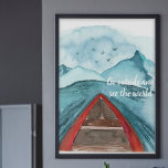 De moderne Natuur van de Waterverf ziet het wereld Poster<br><div class="desc">De moderne Natuur van de Waterverf ziet het wereldcitaat</div>