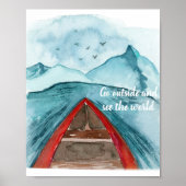 De moderne Natuur van de Waterverf ziet het wereld Poster (Voorkant)