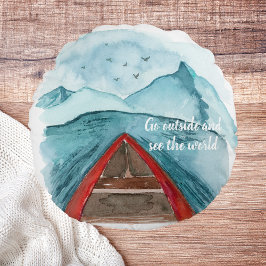 De moderne Natuur van de Waterverf ziet het wereld Rond Kussen