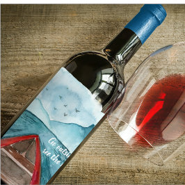 De moderne Natuur van de Waterverf ziet het wereld Wijn Etiket