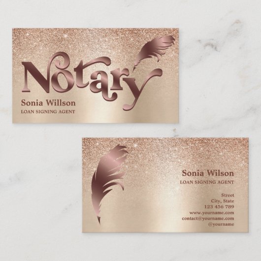 De moderne Noterende Professionele Agent van de On Visitekaartje (Voorkant / Achterkant)