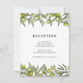 De moderne Olive-kaart voor trouwersbruiloft Kaart (Voorkant)