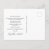 De moderne Ontvangst van de Berichten van de Foto Aankondigingskaart (Achterkant)