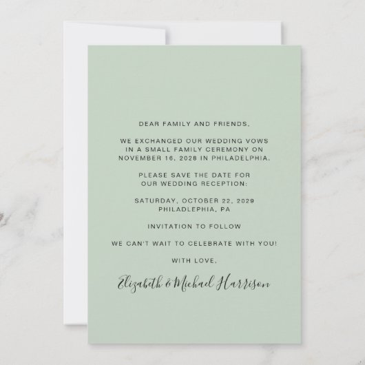 De moderne Ontvangst van het Bind van de Foto Sage Aankondiging (Achterkant)