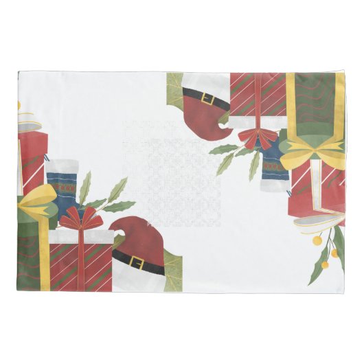 De moderne Ornamenten van Kerstmis Kussensloop (Achterkant-Links)