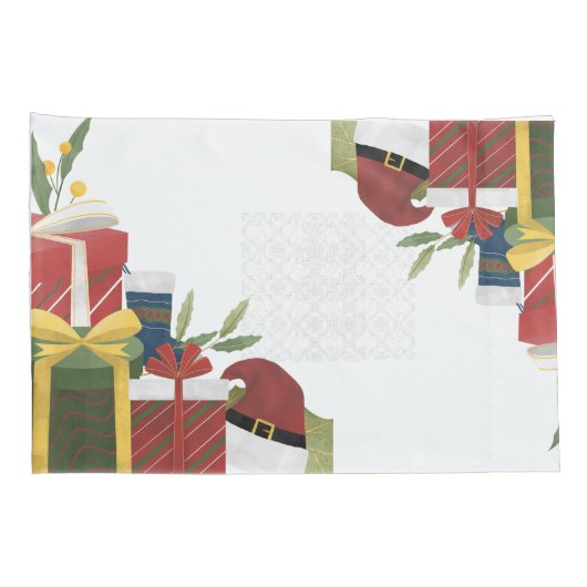 De moderne Ornamenten van Kerstmis Kussensloop (Achterkant-Rechts)