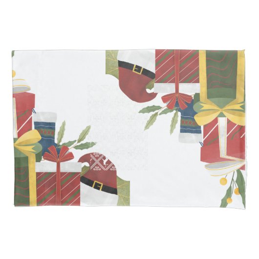 De moderne Ornamenten van Kerstmis Kussensloop (Voorkant-Links)