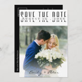 De moderne Ouderlijke Foto van de Dooptijd van de Save The Date (Voorkant / Achterkant)