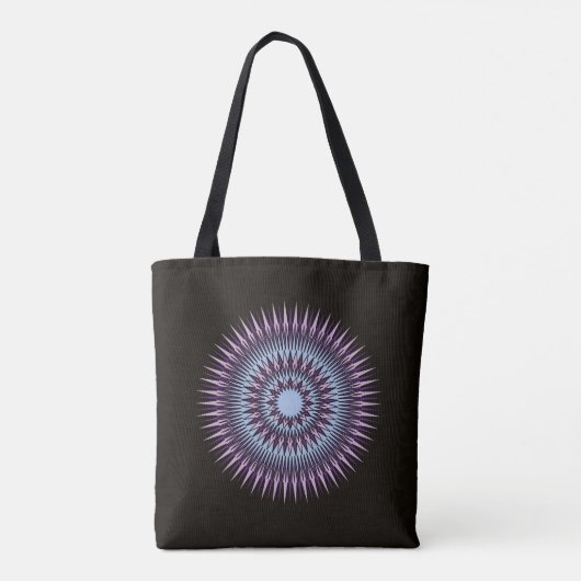 De moderne paarse lila roze kunstster tote bag (Achterkant)