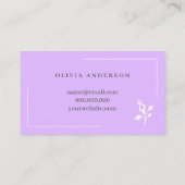 De moderne Paarse manuscriptorde bedankt u zaken Visitekaartje (Achterkant)