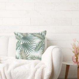 De moderne palmbladeren hebben een tropisch Oerwou Kussen