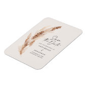 De moderne pampas-grasbruiloft redt de datum magneet (Linkerzijde)