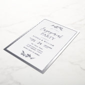 De moderne partij Leaf Silver Folie Uitnodiging (Gedraaid)