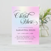 De moderne pastelbruid is op wolk negen Vrijgezell Kaart (Staand voorkant)