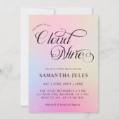 De moderne pastelbruid is op wolk negen Vrijgezell Kaart (Voorkant)