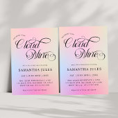 De moderne pastelbruid is op wolk negen Vrijgezell Kaart