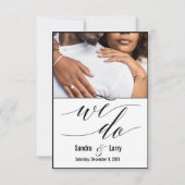 De moderne persoonlijke foto bewaart de datum RSVP kaartje (Voorkant)