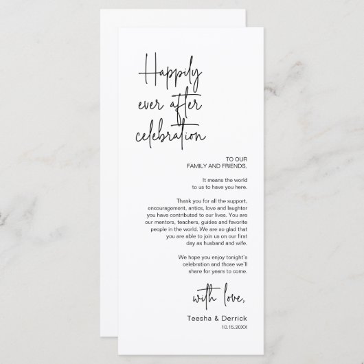 De moderne Plaatsende Binnenpartij Dank u Kaart (Voorkant / Achterkant)