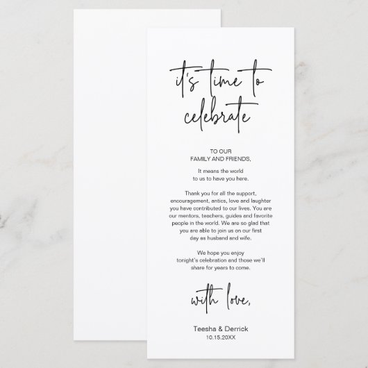 De moderne Plaatsende Binnenpartij Dank u Kaart (Voorkant / Achterkant)