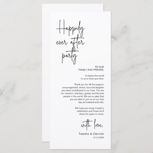 De moderne Plaatsende Binnenpartij Dank u Kaart (Voorkant / Achterkant)