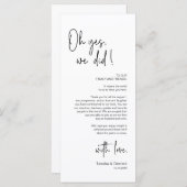 De moderne Plaatsende Binnenpartij Dank u Kaart (Voorkant / Achterkant)