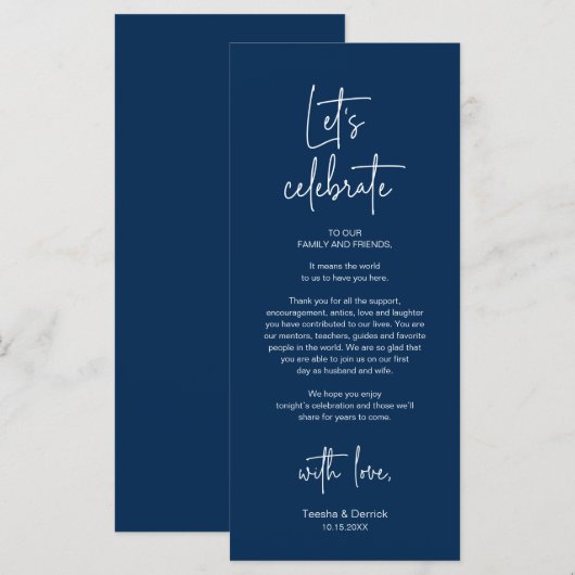 De moderne Plaatsende Binnenpartij Dank u Kaart (Voorkant / Achterkant)