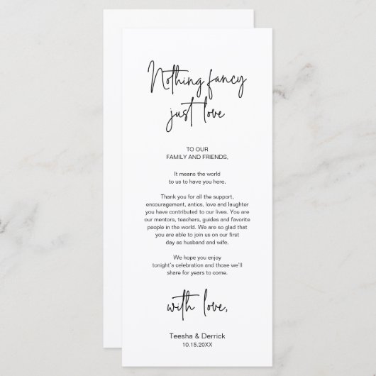 De moderne Plaatsende Binnenpartij Dank u Kaart (Voorkant / Achterkant)