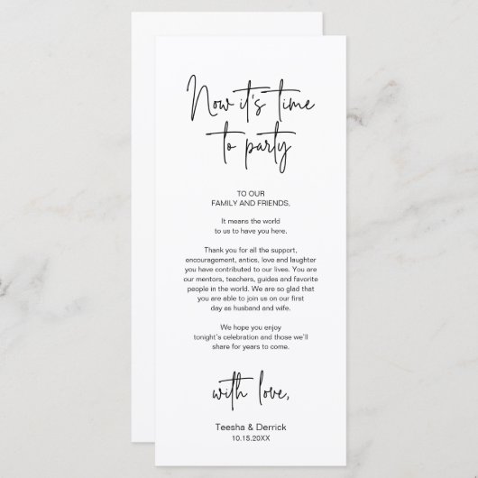 De moderne Plaatsende Binnenpartij Dank u Kaart (Voorkant / Achterkant)